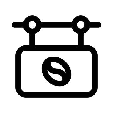 Sokak kenarındaki kahve dükkanı tabelası.