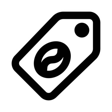 Fiyat etiketi bir kahve paketine iliştirilmiş