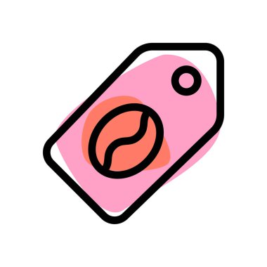 Fiyat etiketi bir kahve paketine iliştirilmiş