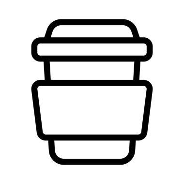 Tek kullanımlık bardakta sıcak kahve.