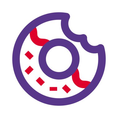 Lezzetli soslu ısırık donutu.