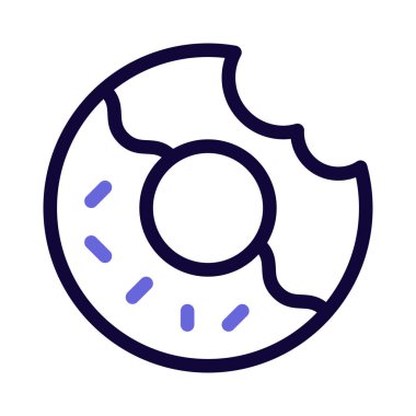 Lezzetli soslu ısırık donutu.