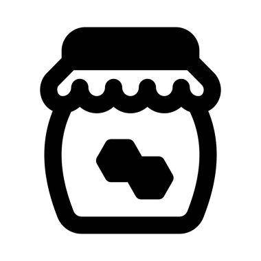 Mühürlü kavanozda taze çiğ bal depolanmış..