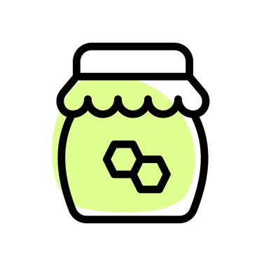 Mühürlü kavanozda taze çiğ bal depolanmış..