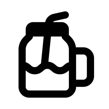 El yapımı kavanozda servis edilen soğuk meyve suyu.