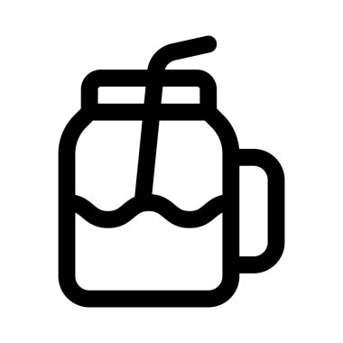 El yapımı kavanozda servis edilen soğuk meyve suyu.