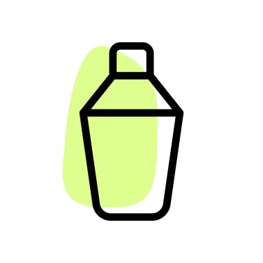 Kahve malzemelerini karıştırmak için sallanan şişe..