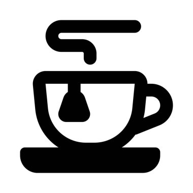 Çay fincanı ve çay poşeti ile servis edilen sıcak çay..