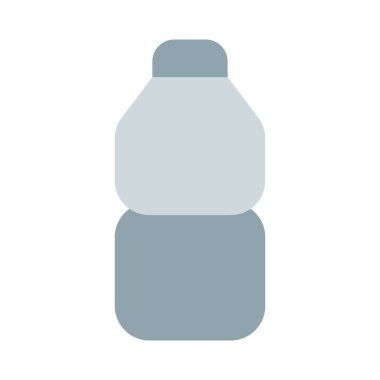 Küçük bir ambalajda maden suyu şişesi..