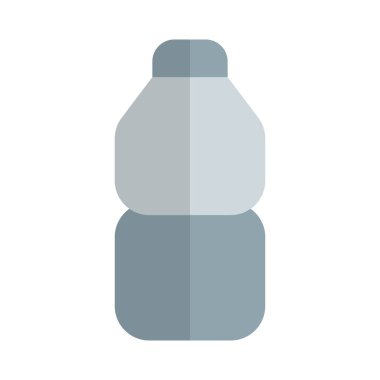 Küçük bir ambalajda maden suyu şişesi..