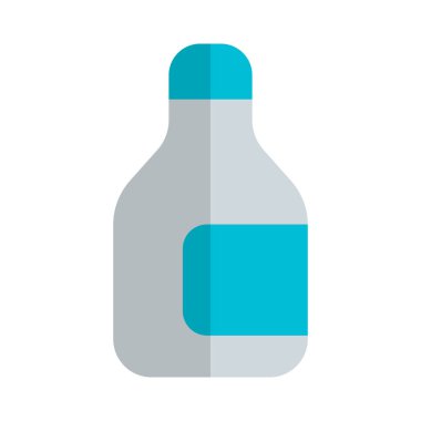 Hava geçirmez cam bir şişede servis edilen şarap..