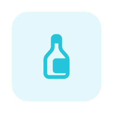 Hava geçirmez cam bir şişede servis edilen şarap..