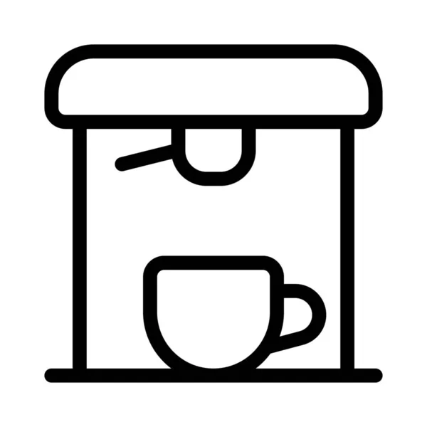 Handgebrühte Kaffeebrühmaschine Café — Stockvektor