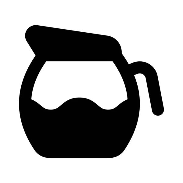 Pot Transparent Pour Verser Café Froid — Image vectorielle