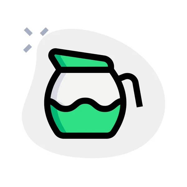 Transparentní Džbán Pro Nalévání Studené Kávy — Stockový vektor