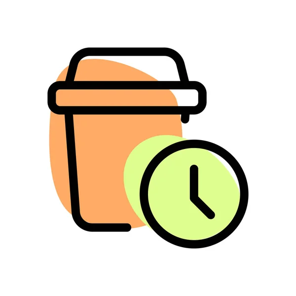 Timer Added Coffee Consumption — Stock Vector