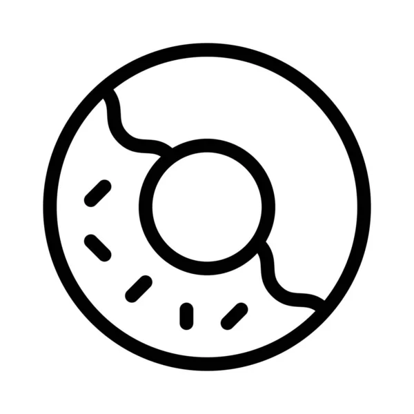 Delicioso Donut Horno Para Cena Noche — Archivo Imágenes Vectoriales