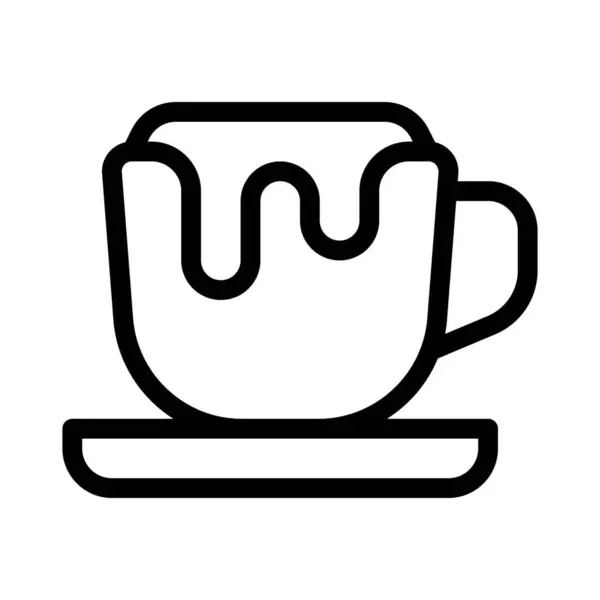 Tropfende Milch Einer Tasse Café Latte — Stockvektor