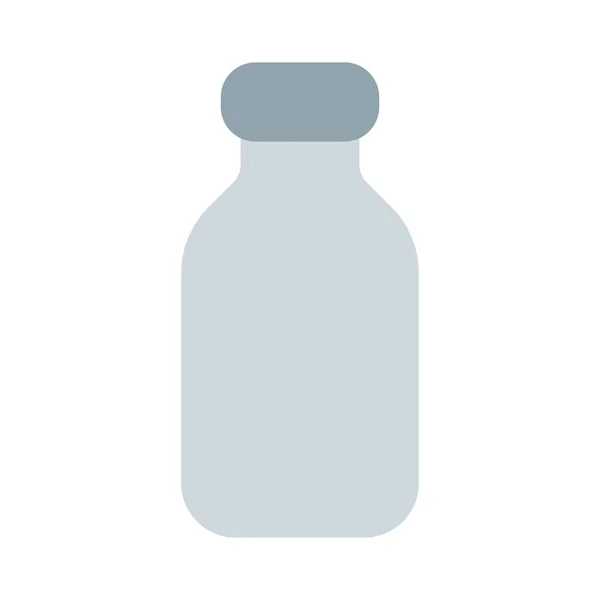 Melk Gevulde Draagbare Glazen Fles — Stockvector