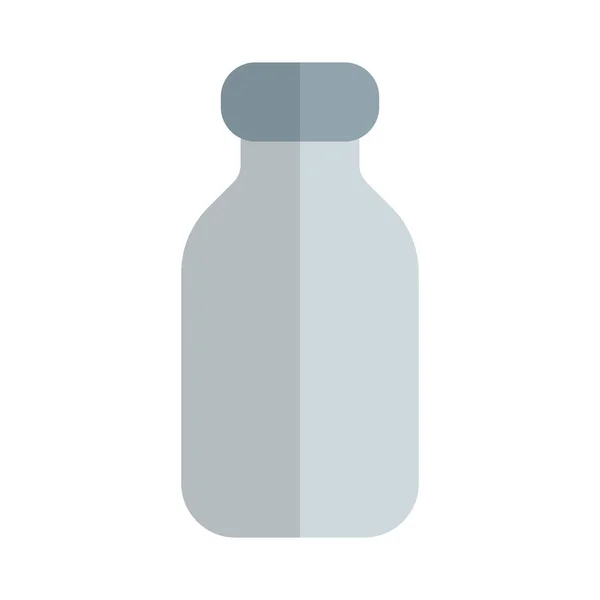Melk Gevulde Draagbare Glazen Fles — Stockvector
