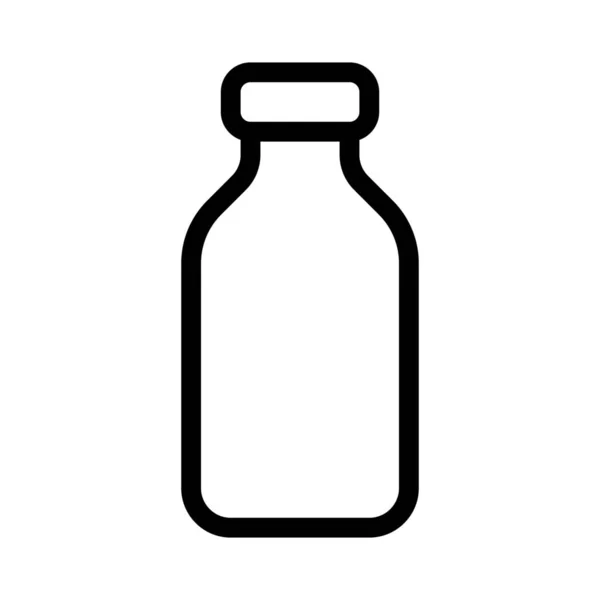 Milch Tragbarer Glasflasche Abgefüllt — Stockvektor