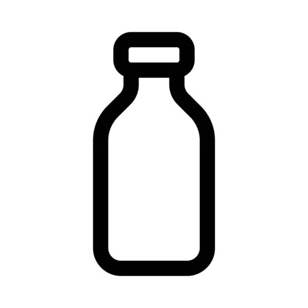 Milk Filled Portable Glass Bottle — Stock Vector