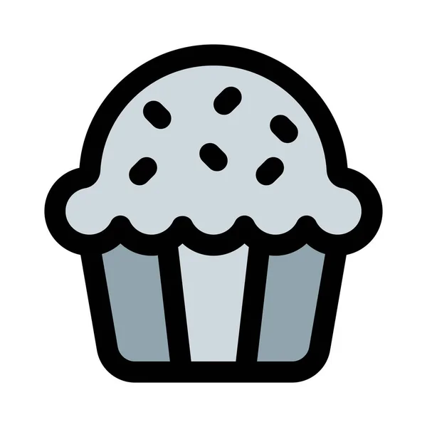 Frisch Gebackener Muffin Mit Schokochips — Stockvektor