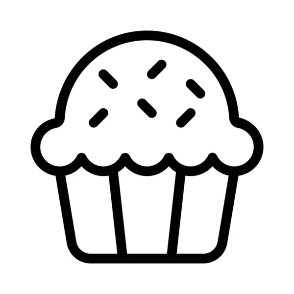 Muffin Fraîchement Cuit Avec Garnitures Aux Chips Choco — Image vectorielle