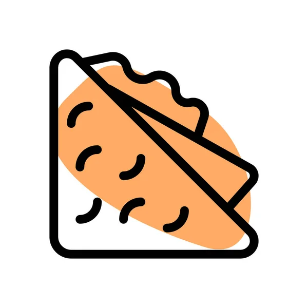 在奶酪三明治中填塞蔬菜 — 图库矢量图片