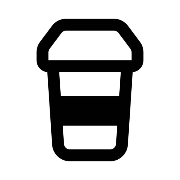 把咖啡倒入一次性杯子里 — 图库矢量图片