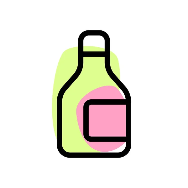 葡萄酒装在一个密封的玻璃瓶里 — 图库矢量图片