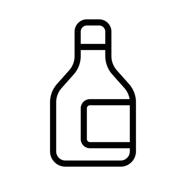 Wein Serviert Einer Luftdichten Glasflasche — Stockvektor