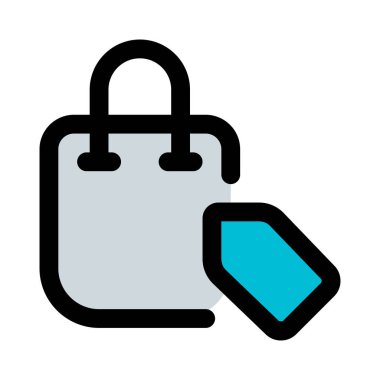 Taşıma çantasına etiketlenmiş fiyat etiketi.