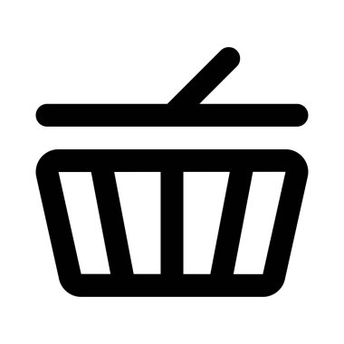 Müşteri için süpermarkette boş sepet var.