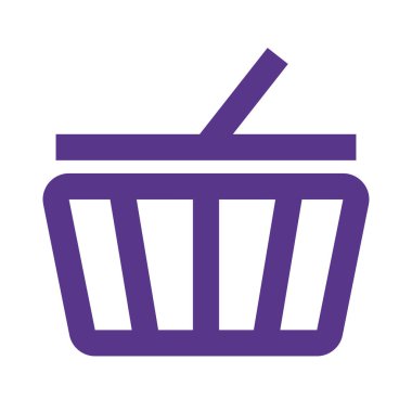 Müşteri için süpermarkette boş sepet var.