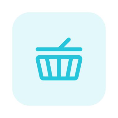 Müşteri için süpermarkette boş sepet var.