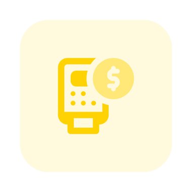 Önceden ödenmiş işlemler için kullanılan banka kartı makinesi