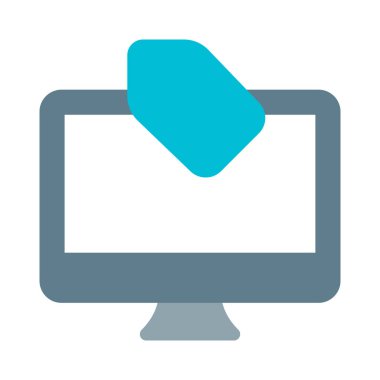 Satılık olarak etiketlenmiş masaüstü ya da bilgisayar.