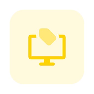 Maliyet etiketli pahalı masaüstü.