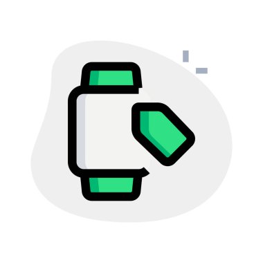 Elektronik aygıta etiketlenmiş fiyat etiketi.