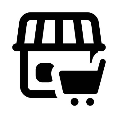 Müşteriler için süpermarkete yerleştirilen alışveriş arabası