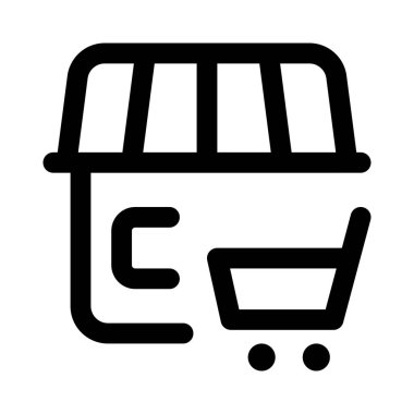 Müşteriler için süpermarkete yerleştirilen alışveriş arabası