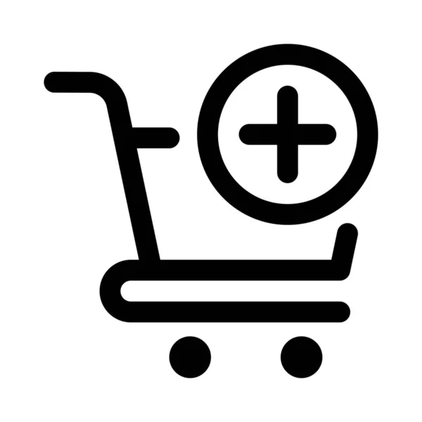网上购物购物车中添加的产品 — 图库矢量图片