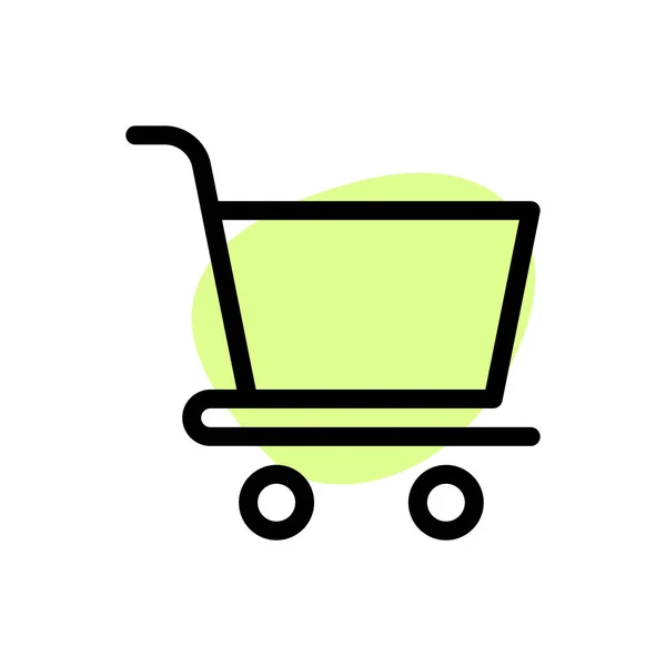 Cart Push Vehicle Used Supermarkets — Stock Vector