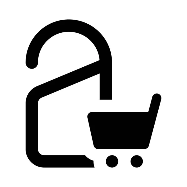 Mini Shopping Cart Cost Label — Stock Vector