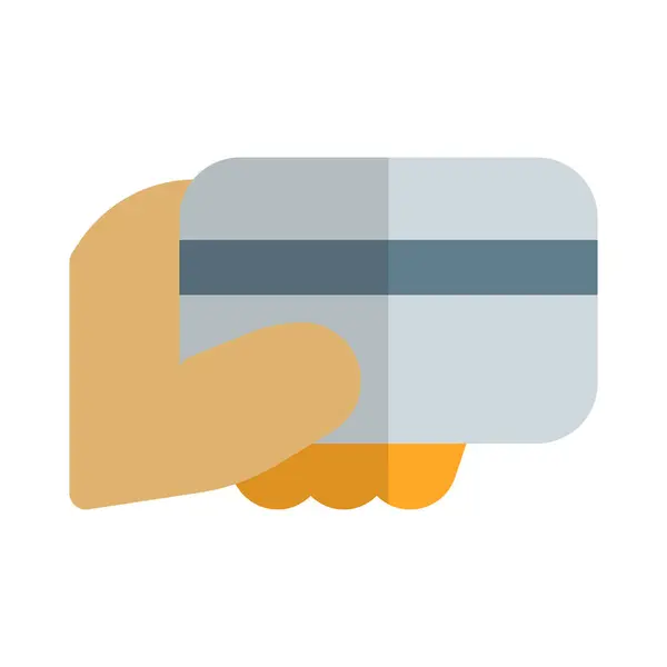 Gebruik Van Kredietkaart Voor Contante Betaling — Stockvector