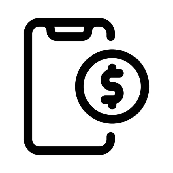 Gebruik Van Smartphone Voor Contante Betalingen — Stockvector