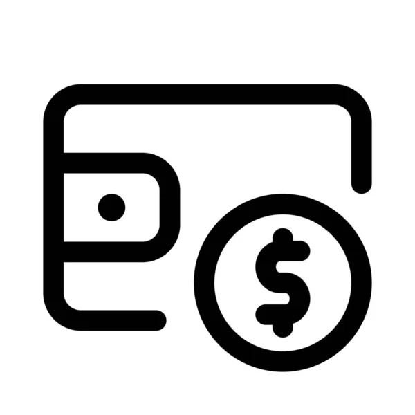 Carteira Eletrônica Meio Virtual Manter Dinheiro —  Vetores de Stock