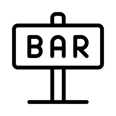 Bar tabelası sokak kenarına monte edildi.