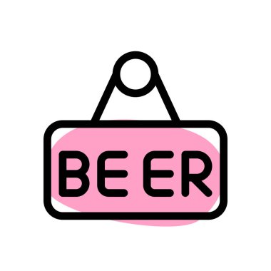 Bira afişi barın dışında sergilendi.